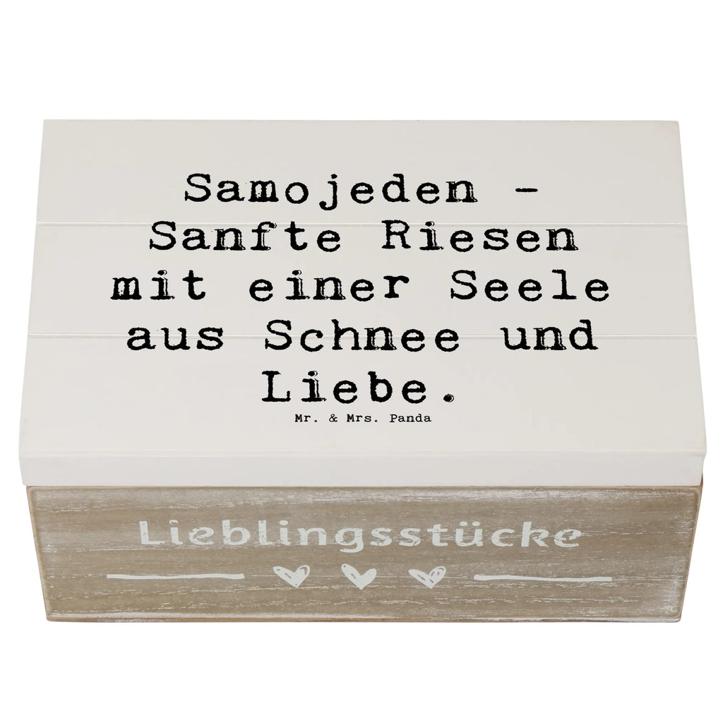 Holzkiste Spruch Samojede Liebe XXL, Erinnerungsbox, Geschenkbox, Dekokiste, Erinnerungskiste, Truhe, Kiste, Aufbewahrungsbox, Schatzkiste, Holzkiste, Schatulle, Geschenkdose, Hund, Hunderasse, Rassehund, Hundebesitzer, Geschenk, Tierfreund, Schenken, Welpe