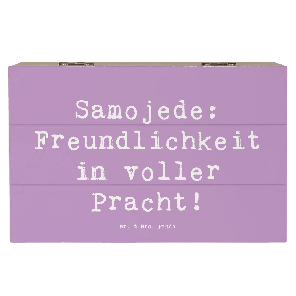 Holzkiste Spruch Samojede Freundlichkeit Dekokiste, Aufbewahrungsbox, Erinnerungskiste, XXL, Erinnerungsbox, Geschenkbox, Schatzkiste, Geschenkdose, Holzkiste, Truhe, Kiste, Schatulle, Hund, Hunderasse, Rassehund, Hundebesitzer, Geschenk, Tierfreund, Schenken, Welpe