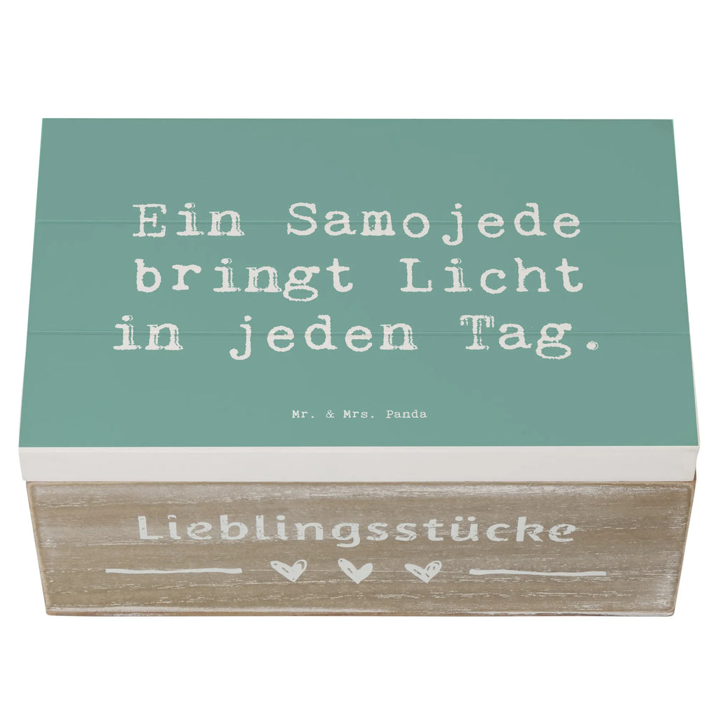 Holzkiste Spruch Samojede Licht Schatzkiste, XXL, Geschenkdose, Dekokiste, Holzkiste, Schatulle, Truhe, Kiste, Erinnerungskiste, Erinnerungsbox, Aufbewahrungsbox, Geschenkbox, Hund, Hunderasse, Rassehund, Hundebesitzer, Geschenk, Tierfreund, Schenken, Welpe
