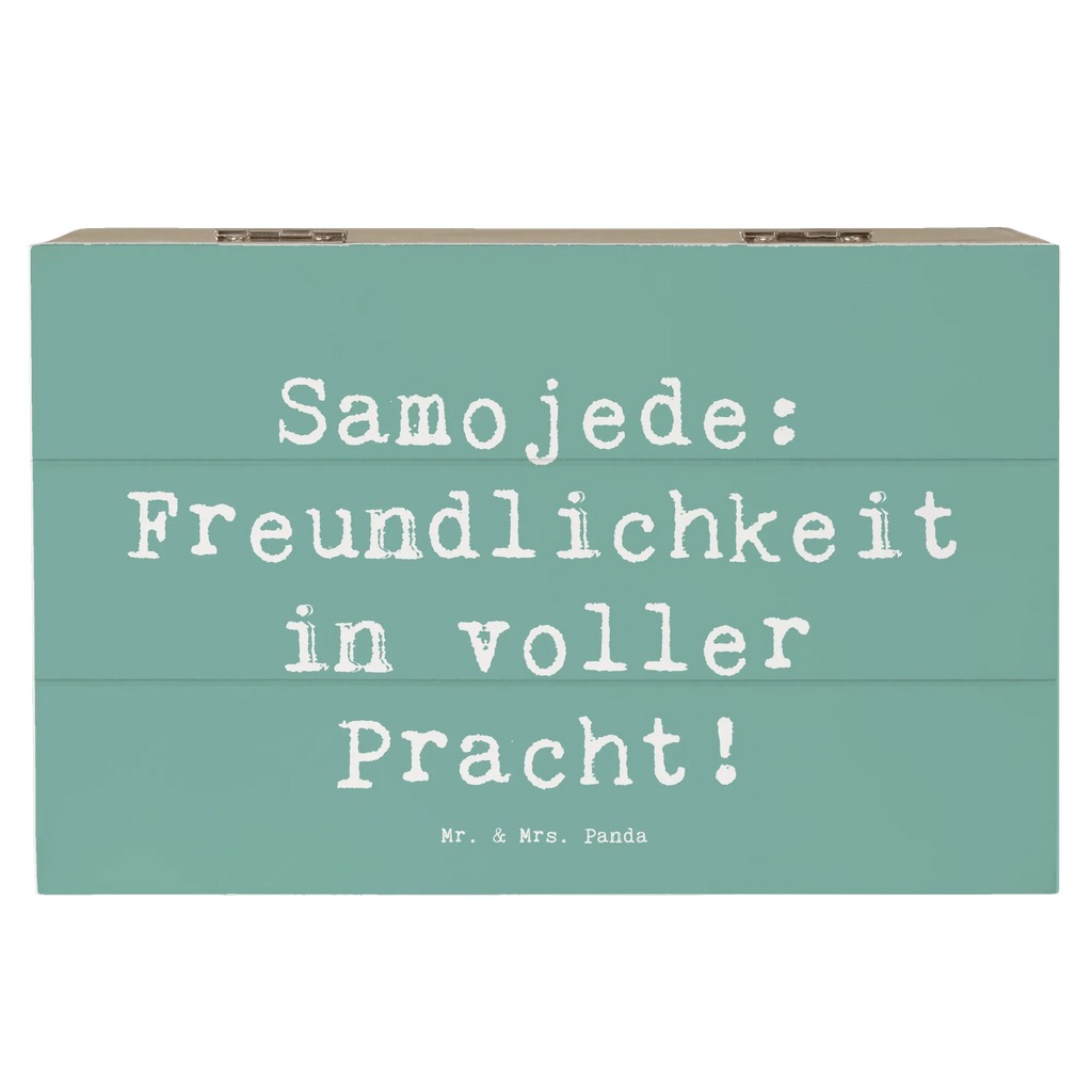 Holzkiste Spruch Samojede Freundlichkeit Dekokiste, Aufbewahrungsbox, Erinnerungskiste, XXL, Erinnerungsbox, Geschenkbox, Schatzkiste, Geschenkdose, Holzkiste, Truhe, Kiste, Schatulle, Hund, Hunderasse, Rassehund, Hundebesitzer, Geschenk, Tierfreund, Schenken, Welpe