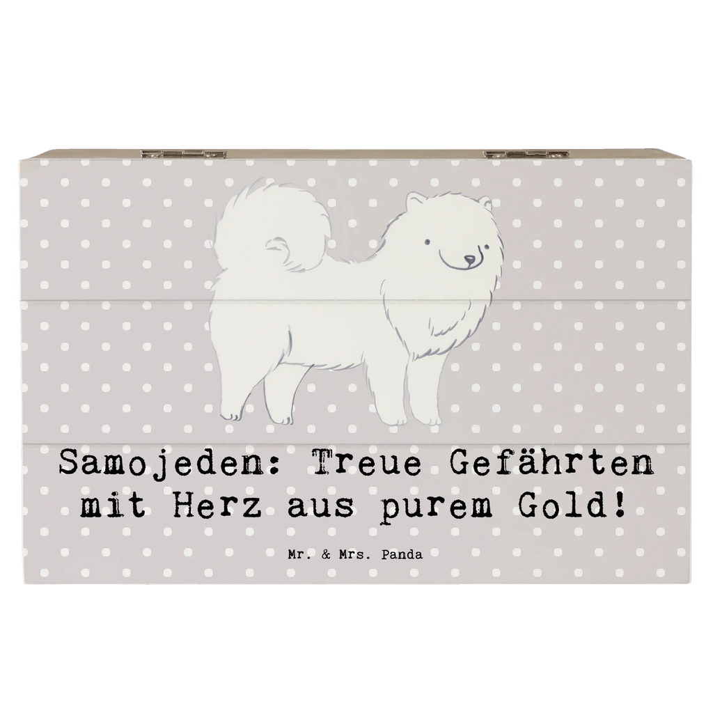 Holzkiste Samojede Herz Kiste, Truhe, Aufbewahrungsbox, XXL, Schatzkiste, Holzkiste, Dekokiste, Schatulle, Erinnerungskiste, Geschenkdose, Erinnerungsbox, Geschenkbox, Hund, Hunderasse, Rassehund, Hundebesitzer, Geschenk, Tierfreund, Schenken, Welpe