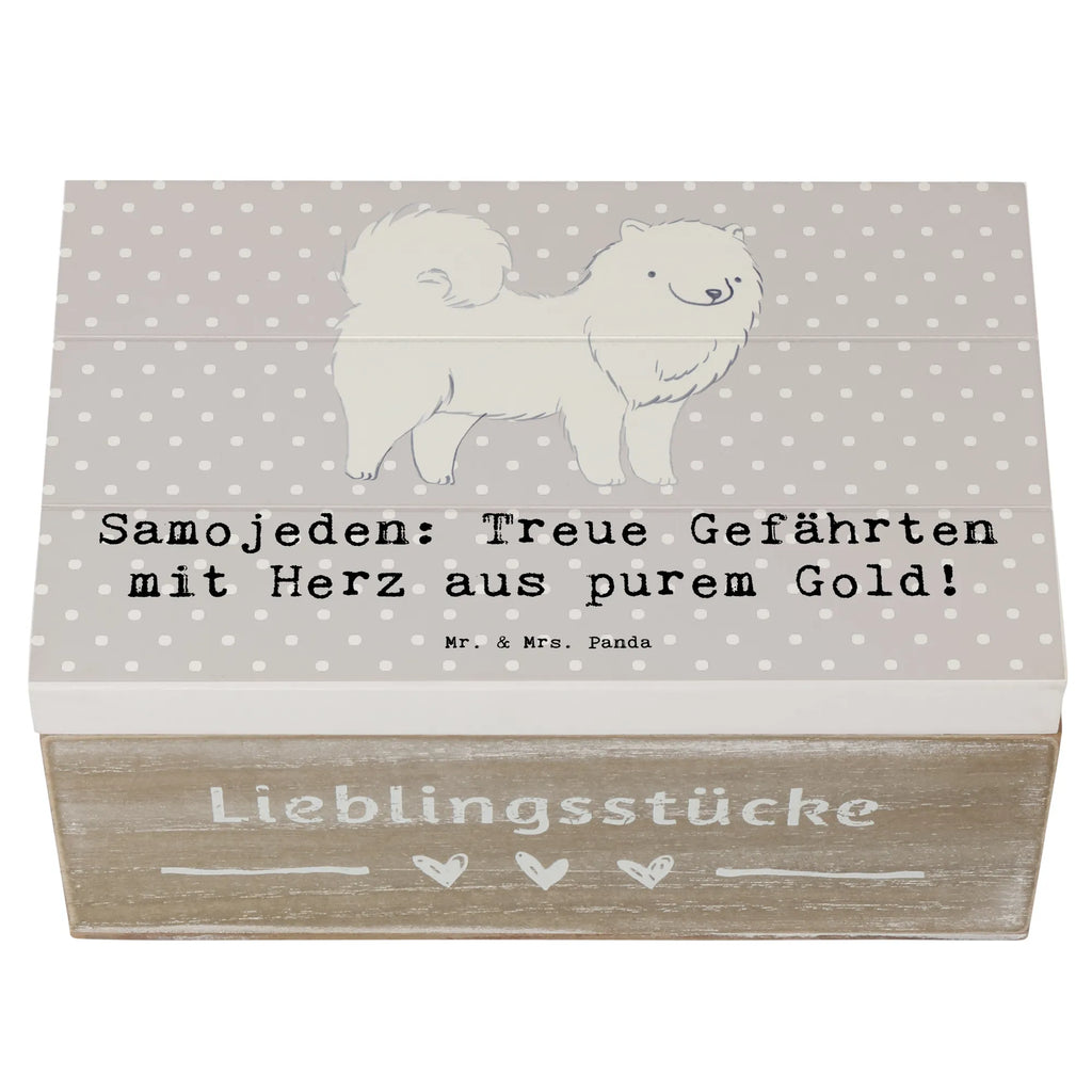 Holzkiste Samojede Herz Kiste, Truhe, Aufbewahrungsbox, XXL, Schatzkiste, Holzkiste, Dekokiste, Schatulle, Erinnerungskiste, Geschenkdose, Erinnerungsbox, Geschenkbox, Hund, Hunderasse, Rassehund, Hundebesitzer, Geschenk, Tierfreund, Schenken, Welpe