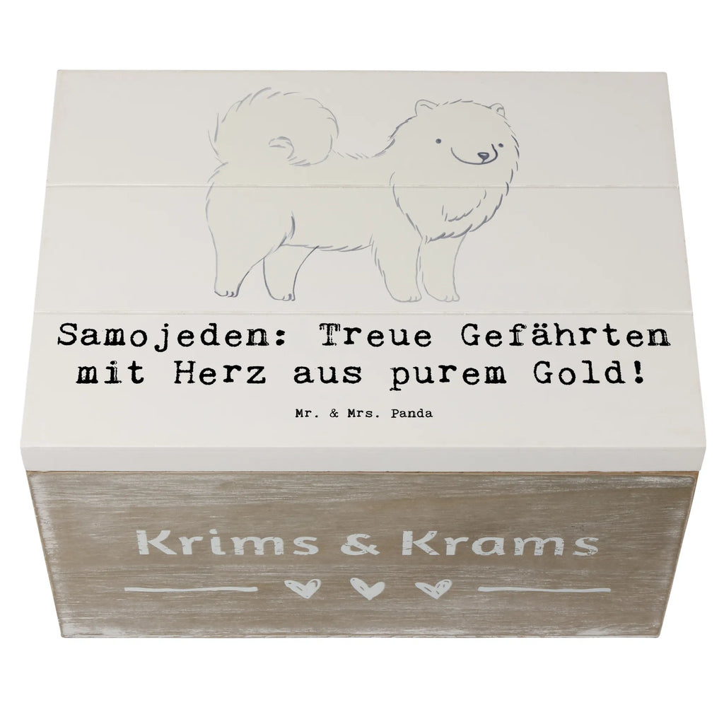 Holzkiste Samojede Herz Kiste, Truhe, Aufbewahrungsbox, XXL, Schatzkiste, Holzkiste, Dekokiste, Schatulle, Erinnerungskiste, Geschenkdose, Erinnerungsbox, Geschenkbox, Hund, Hunderasse, Rassehund, Hundebesitzer, Geschenk, Tierfreund, Schenken, Welpe