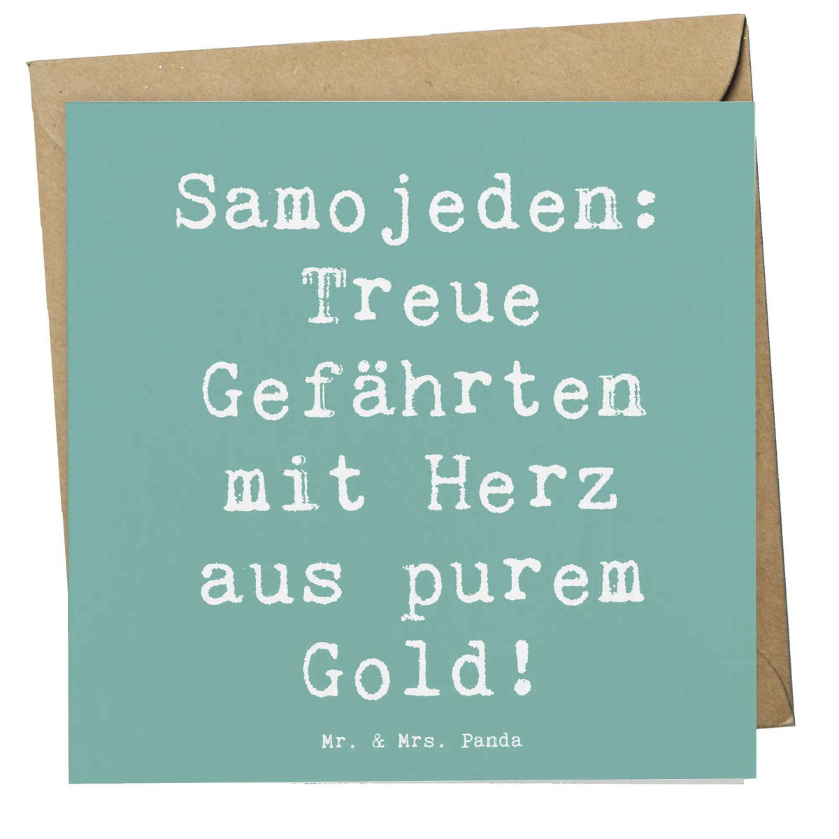 Deluxe Karte Spruch Samojede Herz