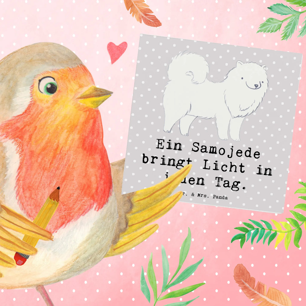 Deluxe Karte Samojede Licht Einladungskarte, Hochzeitskarte, Karte, Hochwertige Klappkarte, Geburtstagskarte, Grußkarte, Hochwertige Grußkarte, Glückwunschkarte, Klappkarte, Hund, Hunderasse, Rassehund, Hundebesitzer, Geschenk, Tierfreund, Schenken, Welpe