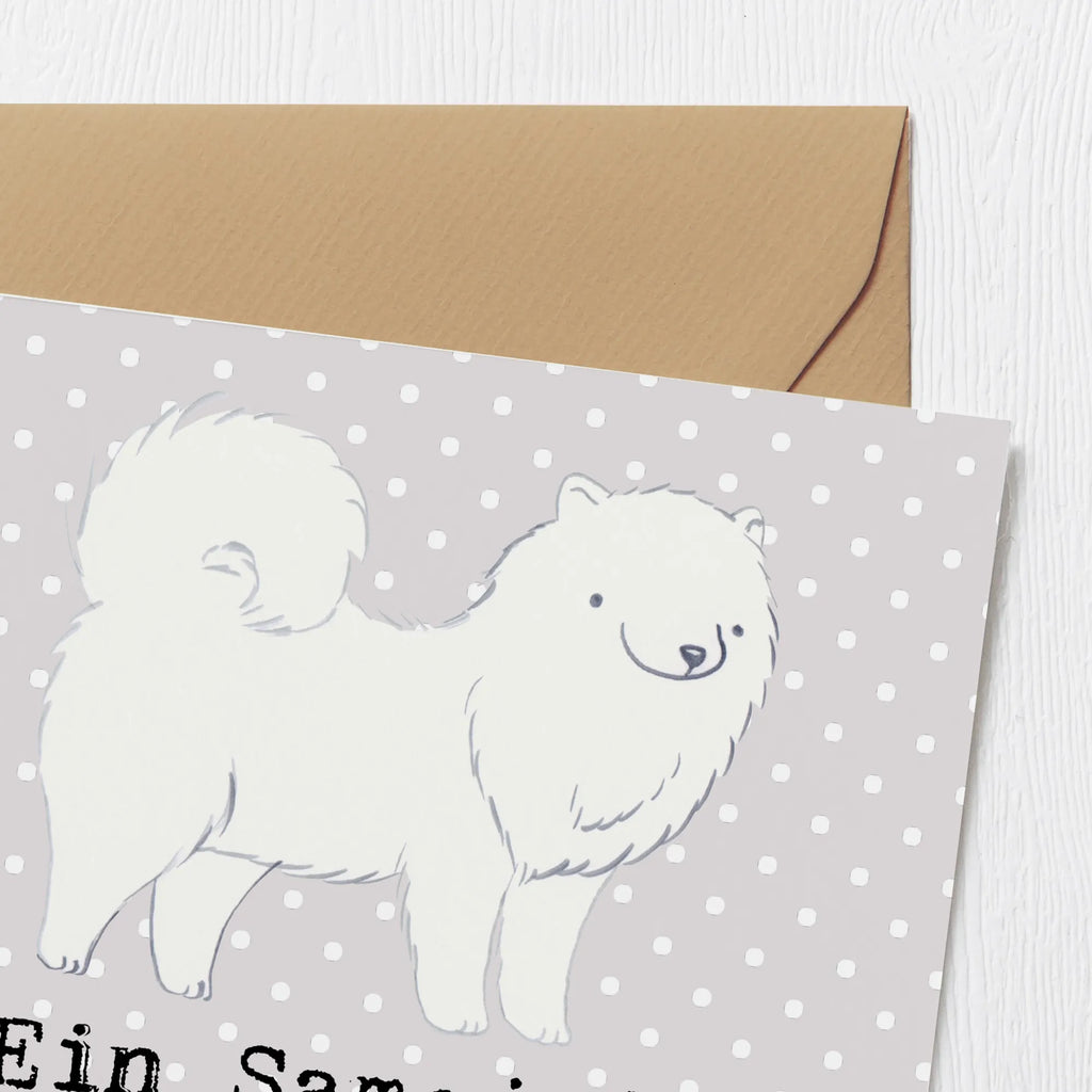 Deluxe Karte Samojede Licht Einladungskarte, Hochzeitskarte, Karte, Hochwertige Klappkarte, Geburtstagskarte, Grußkarte, Hochwertige Grußkarte, Glückwunschkarte, Klappkarte, Hund, Hunderasse, Rassehund, Hundebesitzer, Geschenk, Tierfreund, Schenken, Welpe