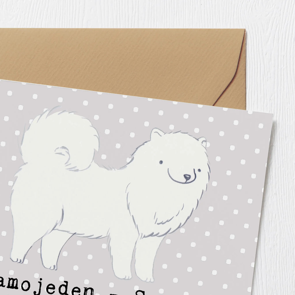 Deluxe Karte Samojede Liebe Glückwunschkarte, Grußkarte, Hochzeitskarte, Hochwertige Klappkarte, Einladungskarte, Geburtstagskarte, Hochwertige Grußkarte, Karte, Klappkarte, Hund, Hunderasse, Rassehund, Hundebesitzer, Geschenk, Tierfreund, Schenken, Welpe