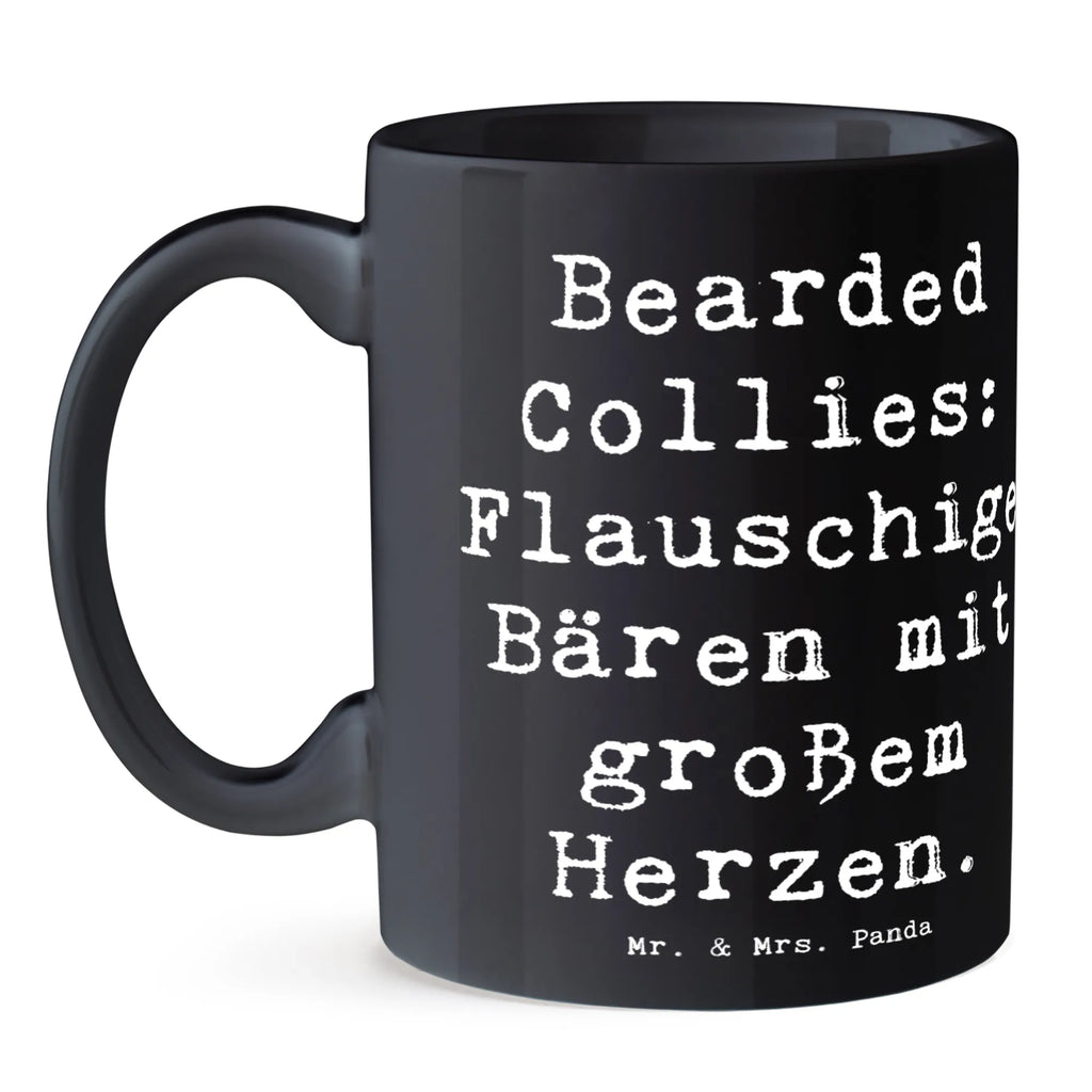 Tasse Spruch Bearded Collie Bärenherz Porzellantasse, Keramiktasse, Geschenktasse, Teetasse, Tasse mit Zitaten, Tasse, Kaffeetasse, Bürotasse, Tasse mit Motiven, Hund, Hunderasse, Rassehund, Hundebesitzer, Geschenk, Tierfreund, Schenken, Welpe