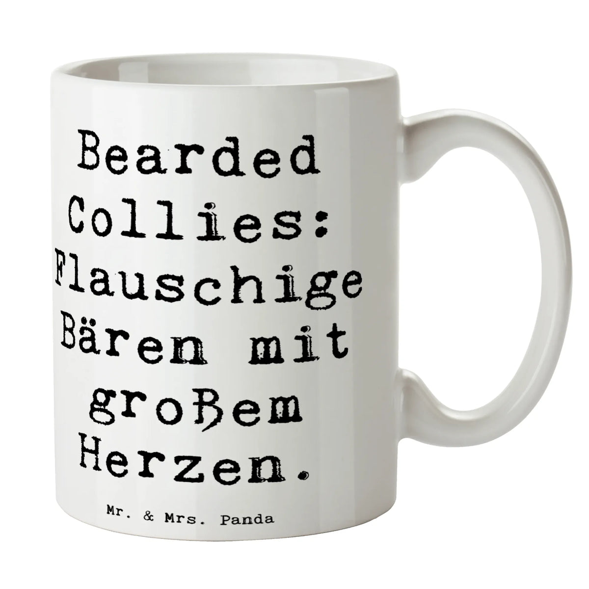 Mug Saying Bearded Collies: Flauschige Bären mit großem Herzen. gift, animal lover, giving, dog breed, purebred dog, dog owner, puppy