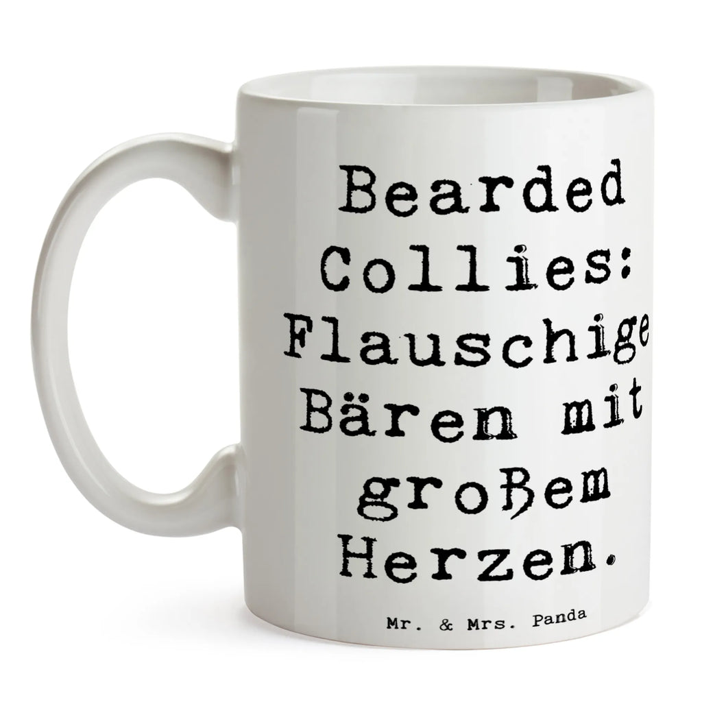 Tasse Spruch Bearded Collie Bärenherz Porzellantasse, Keramiktasse, Geschenktasse, Teetasse, Tasse mit Zitaten, Tasse, Kaffeetasse, Bürotasse, Tasse mit Motiven, Hund, Hunderasse, Rassehund, Hundebesitzer, Geschenk, Tierfreund, Schenken, Welpe