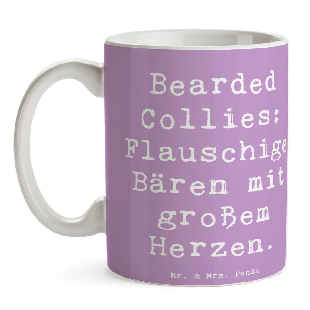 Tasse Spruch Bearded Collie Bärenherz Porzellantasse, Keramiktasse, Geschenktasse, Teetasse, Tasse mit Zitaten, Tasse, Kaffeetasse, Bürotasse, Tasse mit Motiven, Hund, Hunderasse, Rassehund, Hundebesitzer, Geschenk, Tierfreund, Schenken, Welpe