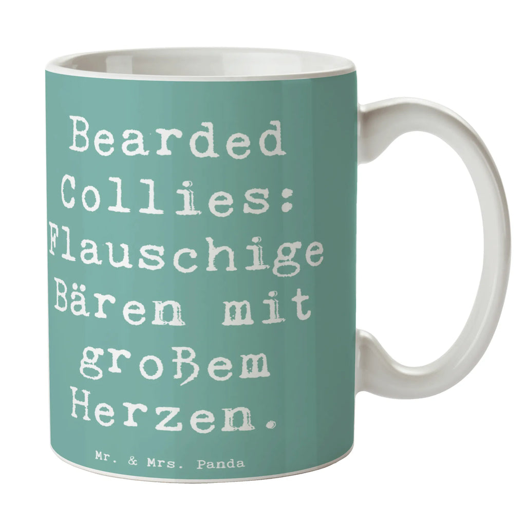Tasse Spruch Bearded Collie Bärenherz Porzellantasse, Keramiktasse, Geschenktasse, Teetasse, Tasse mit Zitaten, Tasse, Kaffeetasse, Bürotasse, Tasse mit Motiven, Hund, Hunderasse, Rassehund, Hundebesitzer, Geschenk, Tierfreund, Schenken, Welpe