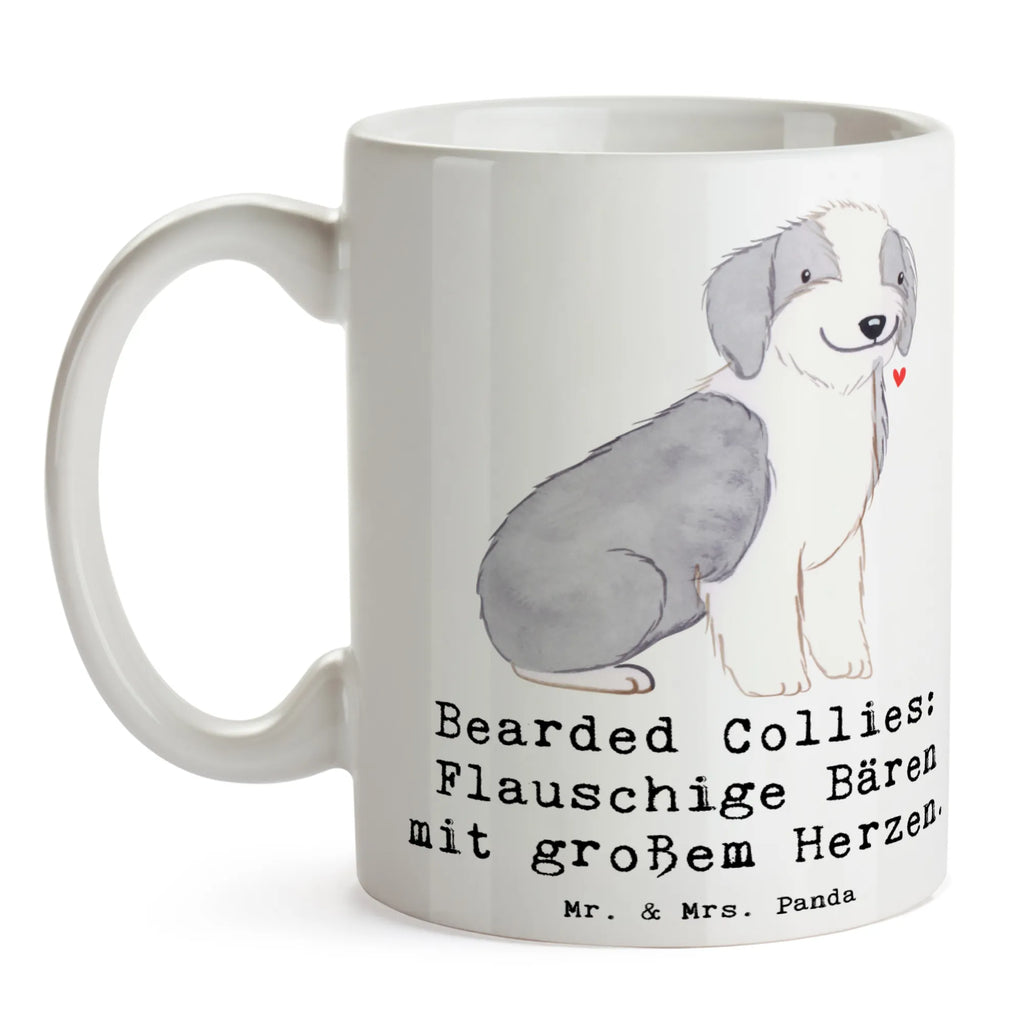 Tasse Bearded Collie Bärenherz Geschenktasse, Keramiktasse, Tasse mit Motiven, Teetasse, Porzellantasse, Kaffeetasse, Bürotasse, Tasse, Tasse mit Zitaten, Hund, Hunderasse, Rassehund, Hundebesitzer, Geschenk, Tierfreund, Schenken, Welpe