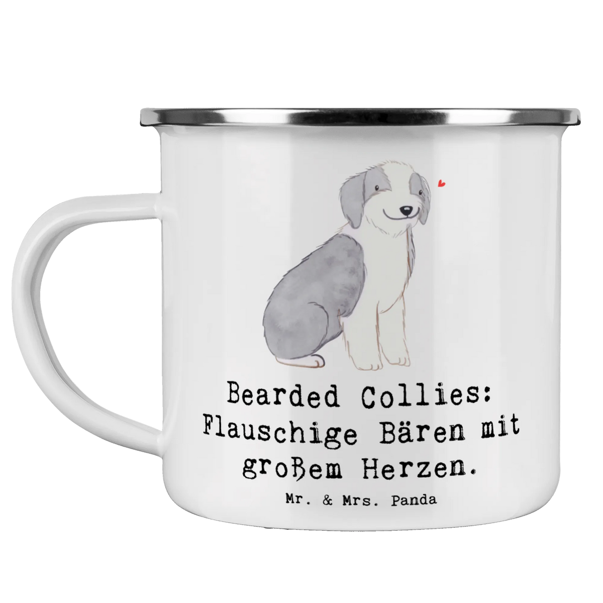 Camping Emaille Tasse Bearded Collie Bärenherz Blechtasse, metallbecher, Motivtasse, Outdoor Becher, wandertasse, Reisebecher, Emailletasse, Campingbecher, outdoortasse, Haferl, blechbecher, Emaille Becher, Outdoor Tasse, wanderbecher, Emaille Tasse, Kaffeepott, Tasse Emaille, Campingtasse, emaillebecher, becher emaille, Pott, Teetasse, Teebecher, reisetasse, Geschenk, Schenken, Hund, Hunderasse, Rassehund, Hundebesitzer, Tierfreund, Welpe