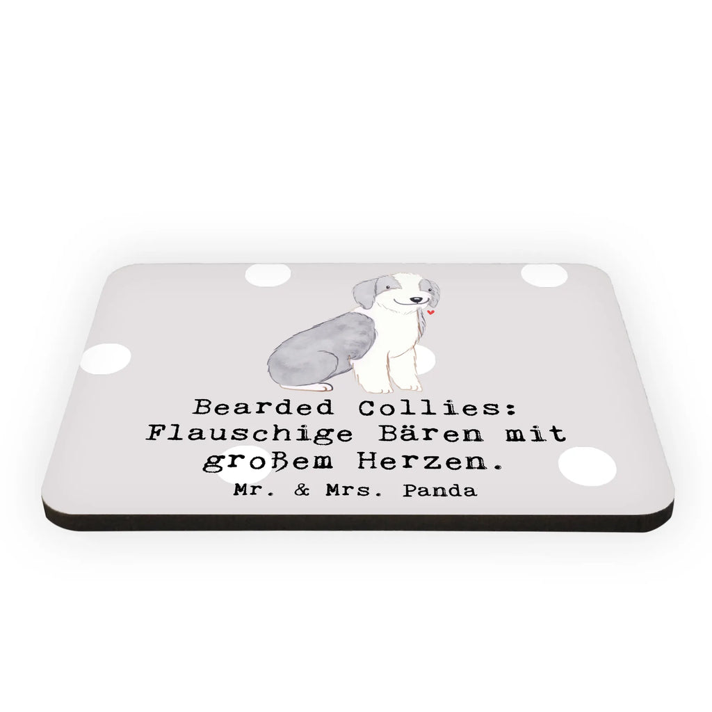 Magnet Bearded Collie Bärenherz Dekomagnet, Kühlschrank Dekoration, Whiteboard Magnet, Pinnwandmagnet, Motivmagnete, Souvenir Magnet, Notiz Magnet, Kühlschrankmagnet, Hund, Hunderasse, Rassehund, Hundebesitzer, Geschenk, Tierfreund, Schenken, Welpe