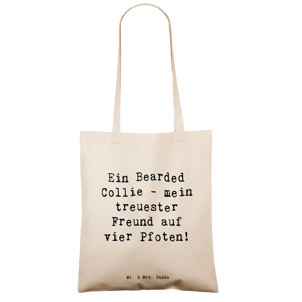 Tote bag Saying Ein Bearded Collie - mein treuester Freund auf vier Pfoten! Badetasche, Jutebeutel, Beuteltasche, Schultertasche, Stoffbeutel, Tasche, Strandtasche, Beutel, Shopper, Stofftasche, Einkaufstüte, Einkaufstasche, Laptoptasche, Umhängetasche, Tragetasche, Jutetasche, Hund, Hunderasse, Rassehund, Hundebesitzer, Geschenk, Tierfreund, Schenken, Welpe