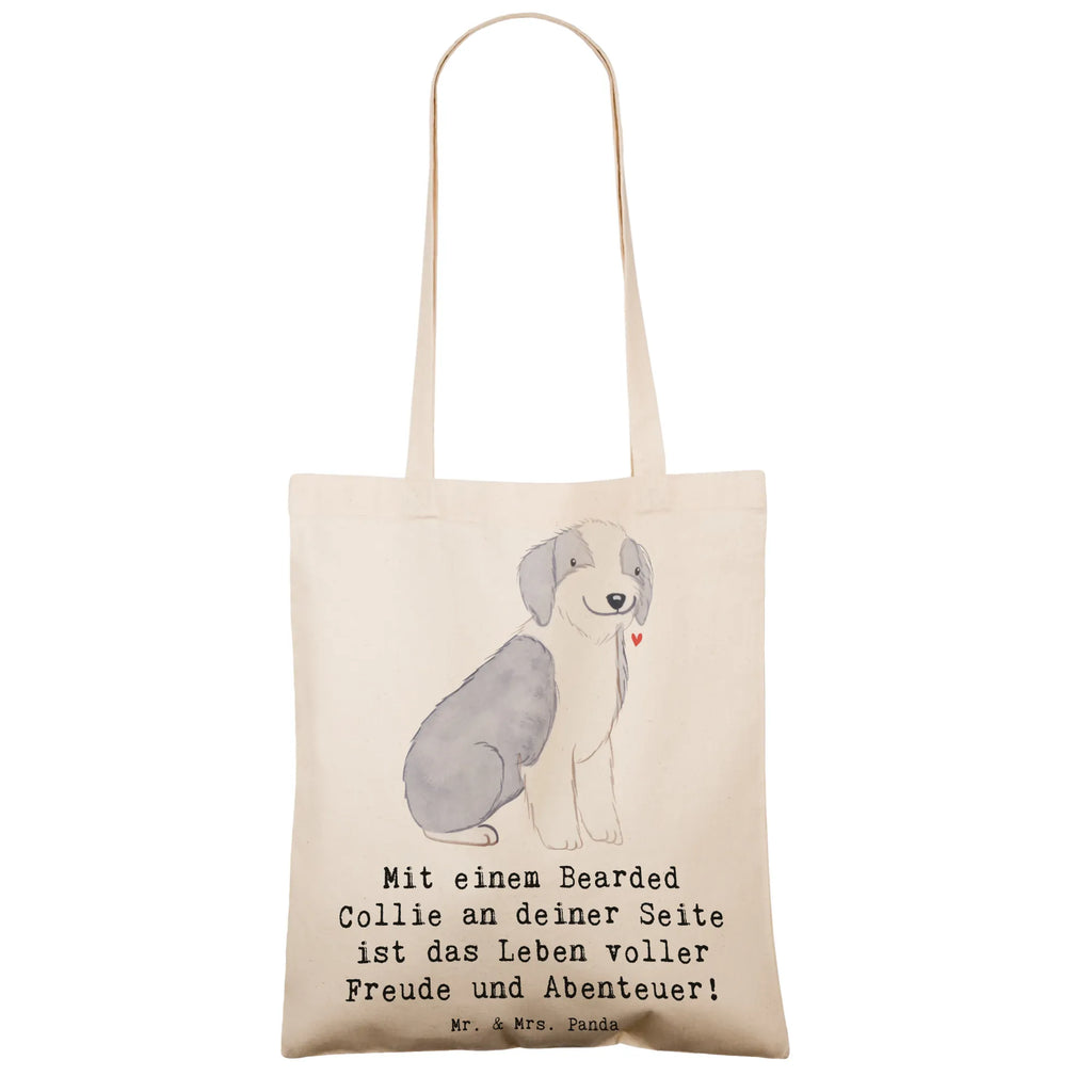 Tote bag Mit einem Bearded Collie an deiner Seite ist das Leben voller Freude und Abenteuer! Jutebeutel, Strandtasche, Schultertasche, Beutel, Laptoptasche, Stofftasche, Einkaufstasche, Badetasche, Shopper, Tragetasche, Umhängetasche, Beuteltasche, Tasche, Stoffbeutel, Jutetasche, Einkaufstüte, Hund, Hunderasse, Rassehund, Hundebesitzer, Geschenk, Tierfreund, Schenken, Welpe