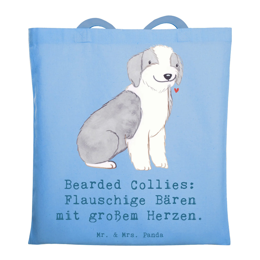 Tote bag Bearded Collies: Flauschige Bären mit großem Herzen. Strandtasche, Schultertasche, Umhängetasche, Beuteltasche, Tasche, Einkaufstasche, Einkaufstüte, Jutebeutel, Shopper, Tragetasche, Stofftasche, Beutel, Badetasche, Laptoptasche, Stoffbeutel, Jutetasche, Hund, Hunderasse, Rassehund, Hundebesitzer, Geschenk, Tierfreund, Schenken, Welpe