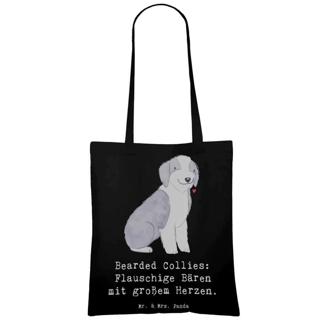 Tote bag Bearded Collies: Flauschige Bären mit großem Herzen. Strandtasche, Schultertasche, Umhängetasche, Beuteltasche, Tasche, Einkaufstasche, Einkaufstüte, Jutebeutel, Shopper, Tragetasche, Stofftasche, Beutel, Badetasche, Laptoptasche, Stoffbeutel, Jutetasche, Hund, Hunderasse, Rassehund, Hundebesitzer, Geschenk, Tierfreund, Schenken, Welpe