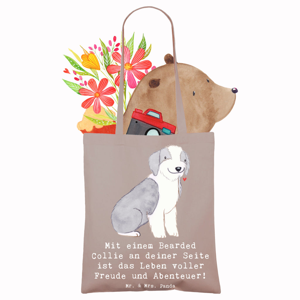 Tote bag Mit einem Bearded Collie an deiner Seite ist das Leben voller Freude und Abenteuer! Jutebeutel, Strandtasche, Schultertasche, Beutel, Laptoptasche, Stofftasche, Einkaufstasche, Badetasche, Shopper, Tragetasche, Umhängetasche, Beuteltasche, Tasche, Stoffbeutel, Jutetasche, Einkaufstüte, Hund, Hunderasse, Rassehund, Hundebesitzer, Geschenk, Tierfreund, Schenken, Welpe