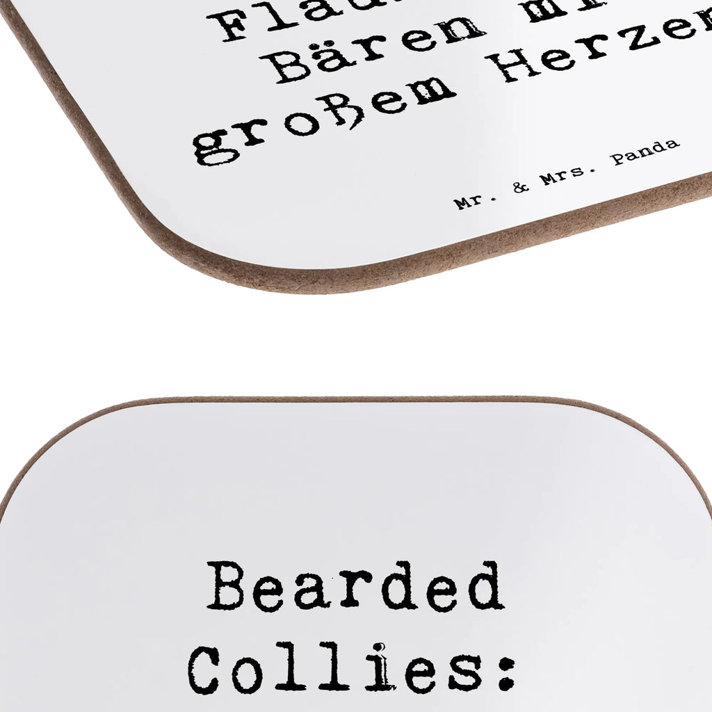 Square coaster Saying Bearded Collies: Flauschige Bären mit großem Herzen. Untersetzer Design, Untersetzer Gläser, Untersetzer für Gläser, Korkuntersetzer, Untersetzer, Bierdeckel, Untersetzer Holz, Glasuntersetzer, Tassen Untersetzer, Getränkeuntersetzer, Untersetzer aus Holz, Holzuntersetzer, Hund, Hunderasse, Rassehund, Hundebesitzer, Geschenk, Tierfreund, Schenken, Welpe