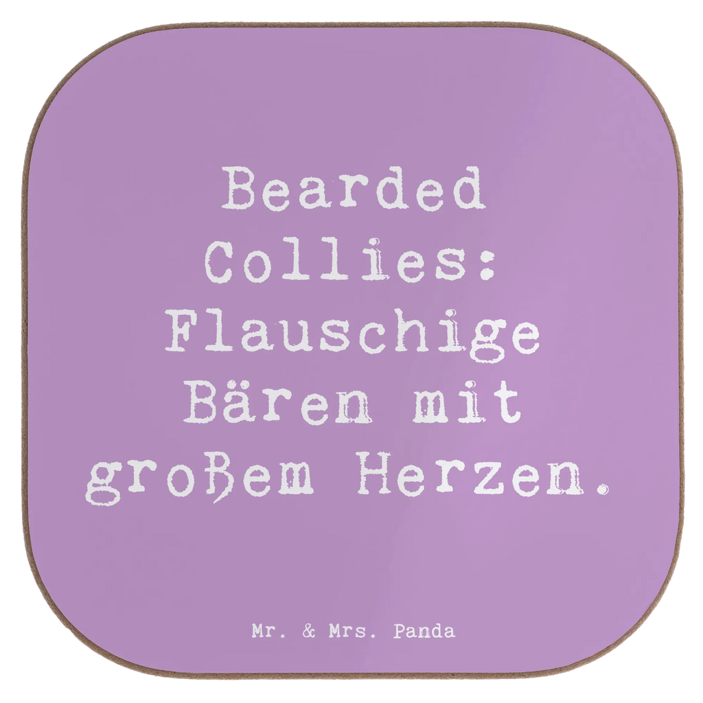 Square coaster Saying Bearded Collies: Flauschige Bären mit großem Herzen. Untersetzer Design, Untersetzer Gläser, Untersetzer für Gläser, Korkuntersetzer, Untersetzer, Bierdeckel, Untersetzer Holz, Glasuntersetzer, Tassen Untersetzer, Getränkeuntersetzer, Untersetzer aus Holz, Holzuntersetzer, Hund, Hunderasse, Rassehund, Hundebesitzer, Geschenk, Tierfreund, Schenken, Welpe
