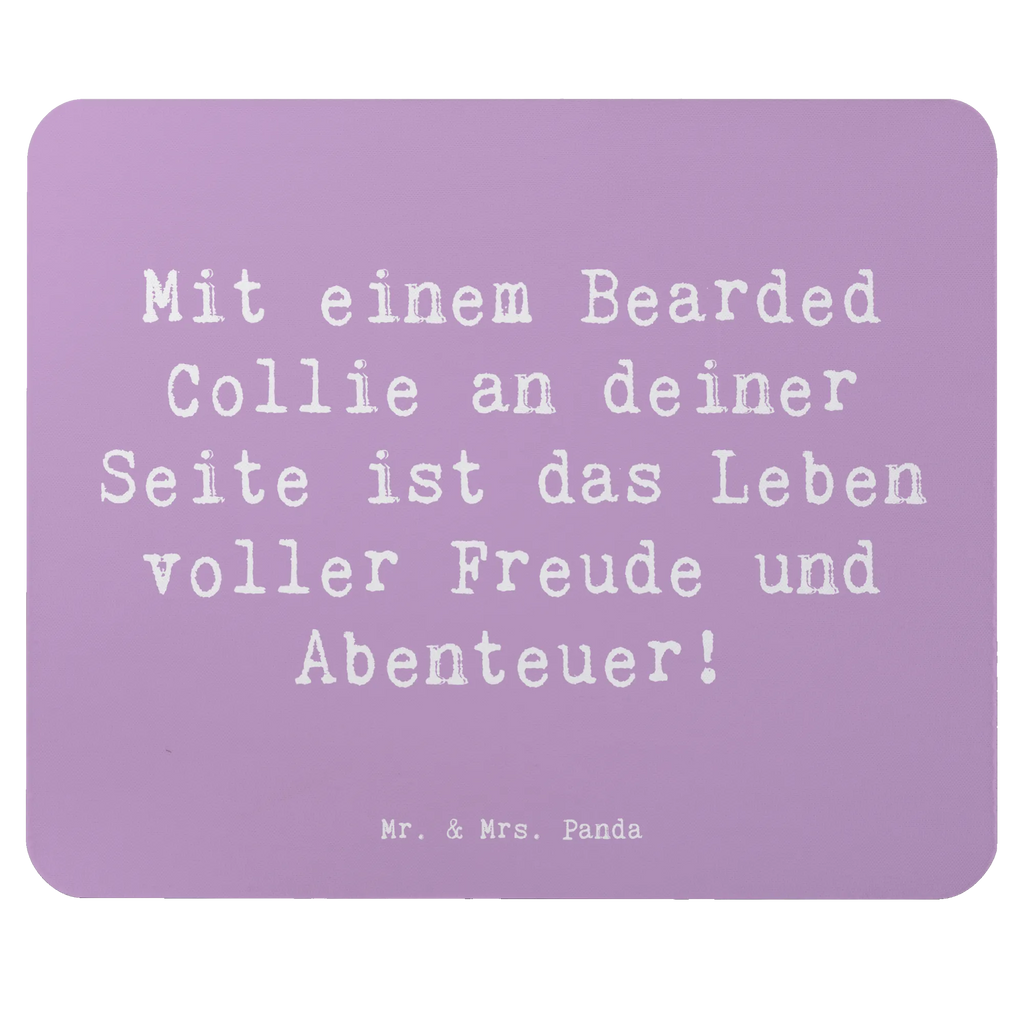 Mouse mat Saying Mit einem Bearded Collie an deiner Seite ist das Leben voller Freude und Abenteuer! Arbeitszimmer, Mauspad Büro, Mousepad, Einzigartiges Mauspad, Büroausstattung, Mausunterlage, Designer Mauspad, PC Zubehör, Mauspad, Computer zubehör, Hund, Hunderasse, Rassehund, Hundebesitzer, Geschenk, Tierfreund, Schenken, Welpe