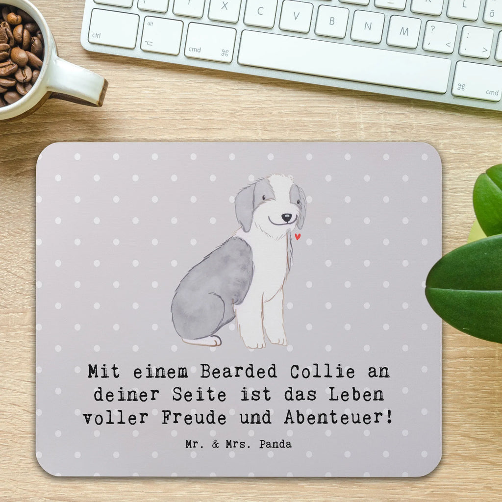 Mouse mat Mit einem Bearded Collie an deiner Seite ist das Leben voller Freude und Abenteuer! Einzigartiges Mauspad, Computer zubehör, Mousepad, Mauspad Büro, Designer Mauspad, Mausunterlage, Mauspad, Arbeitszimmer, PC Zubehör, Büroausstattung, Hund, Hunderasse, Rassehund, Hundebesitzer, Geschenk, Tierfreund, Schenken, Welpe