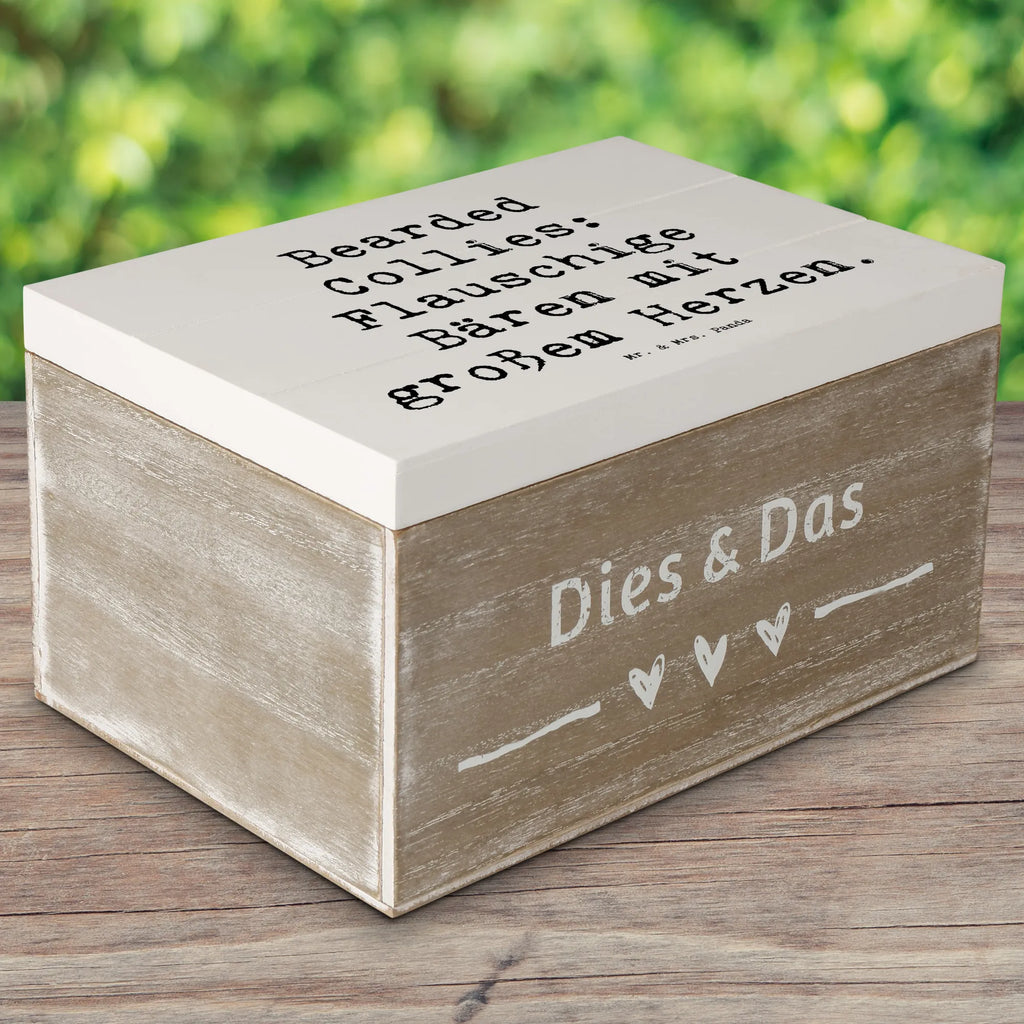 Holzkiste Spruch Bearded Collie Bärenherz Kiste, Geschenkdose, Geschenkbox, Schatzkiste, Erinnerungsbox, XXL, Schatulle, Holzkiste, Dekokiste, Truhe, Erinnerungskiste, Aufbewahrungsbox, Hund, Hunderasse, Rassehund, Hundebesitzer, Geschenk, Tierfreund, Schenken, Welpe