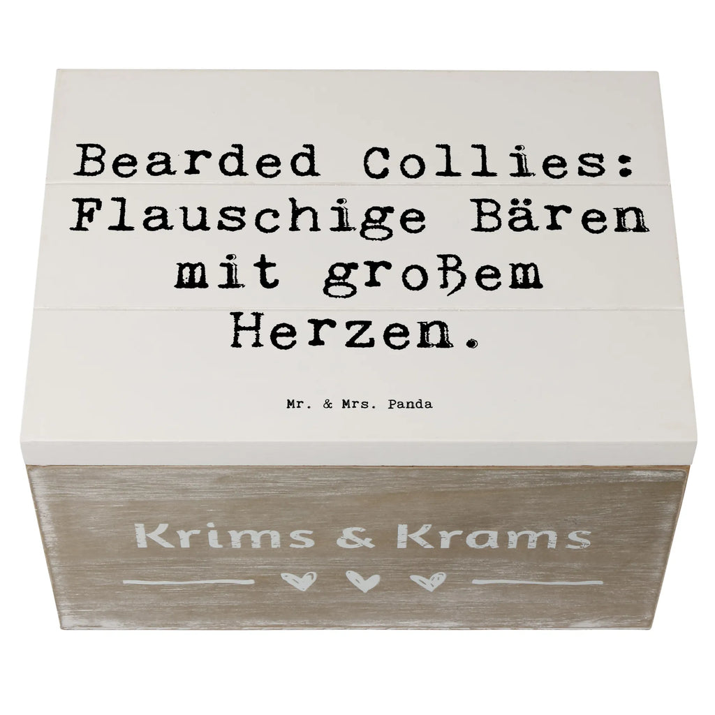 Holzkiste Spruch Bearded Collie Bärenherz Kiste, Geschenkdose, Geschenkbox, Schatzkiste, Erinnerungsbox, XXL, Schatulle, Holzkiste, Dekokiste, Truhe, Erinnerungskiste, Aufbewahrungsbox, Hund, Hunderasse, Rassehund, Hundebesitzer, Geschenk, Tierfreund, Schenken, Welpe