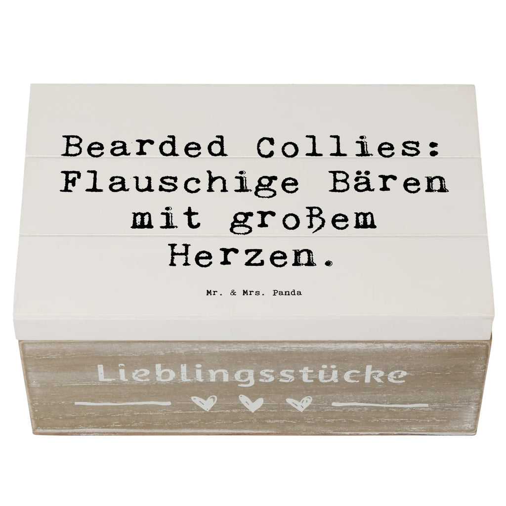Holzkiste Spruch Bearded Collie Bärenherz Kiste, Geschenkdose, Geschenkbox, Schatzkiste, Erinnerungsbox, XXL, Schatulle, Holzkiste, Dekokiste, Truhe, Erinnerungskiste, Aufbewahrungsbox, Hund, Hunderasse, Rassehund, Hundebesitzer, Geschenk, Tierfreund, Schenken, Welpe