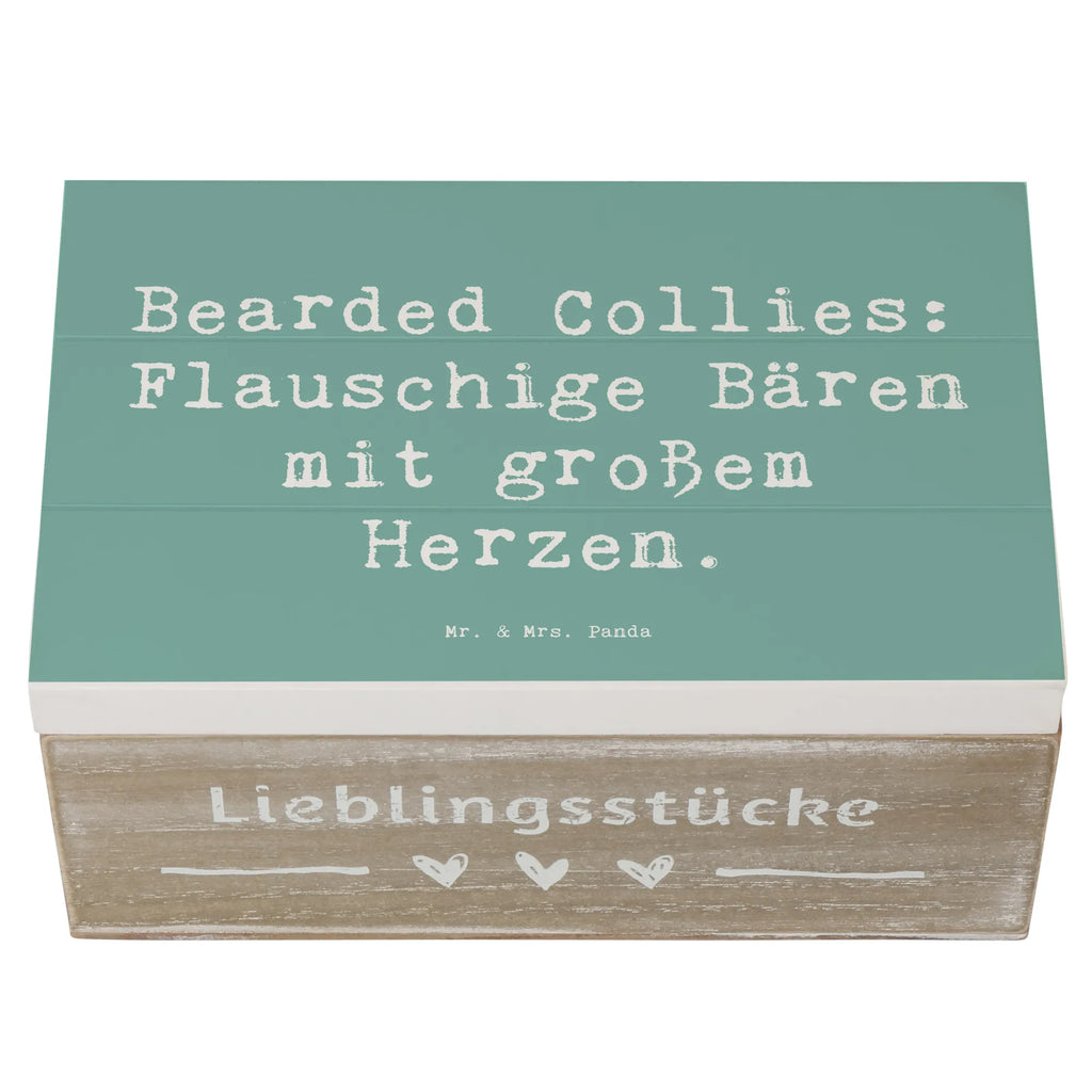 Holzkiste Spruch Bearded Collie Bärenherz Kiste, Geschenkdose, Geschenkbox, Schatzkiste, Erinnerungsbox, XXL, Schatulle, Holzkiste, Dekokiste, Truhe, Erinnerungskiste, Aufbewahrungsbox, Hund, Hunderasse, Rassehund, Hundebesitzer, Geschenk, Tierfreund, Schenken, Welpe