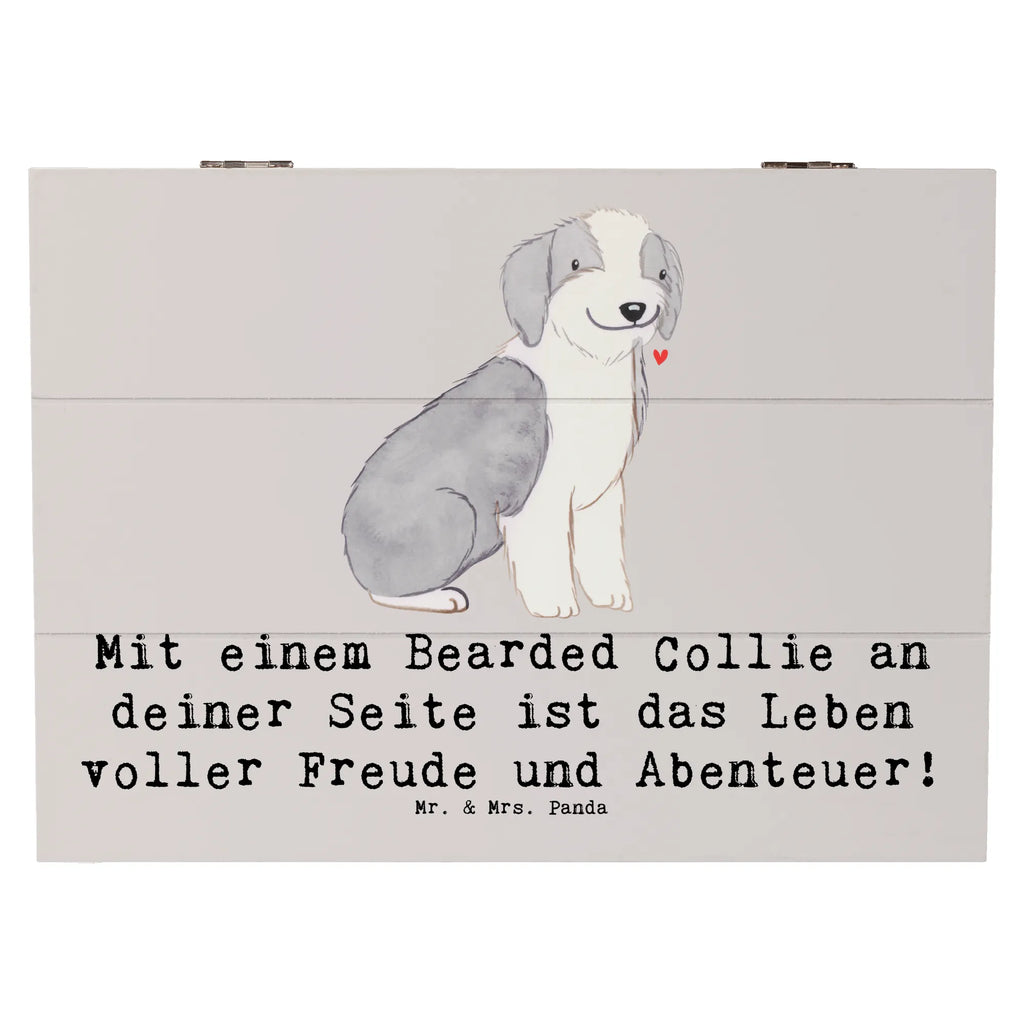 Holzkiste Bearded Collie Freund Holzkiste, Schatzkiste, Schatulle, Geschenkdose, Aufbewahrungsbox, Geschenkbox, Truhe, Erinnerungsbox, XXL, Kiste, Erinnerungskiste, Dekokiste, Hund, Hunderasse, Rassehund, Hundebesitzer, Geschenk, Tierfreund, Schenken, Welpe