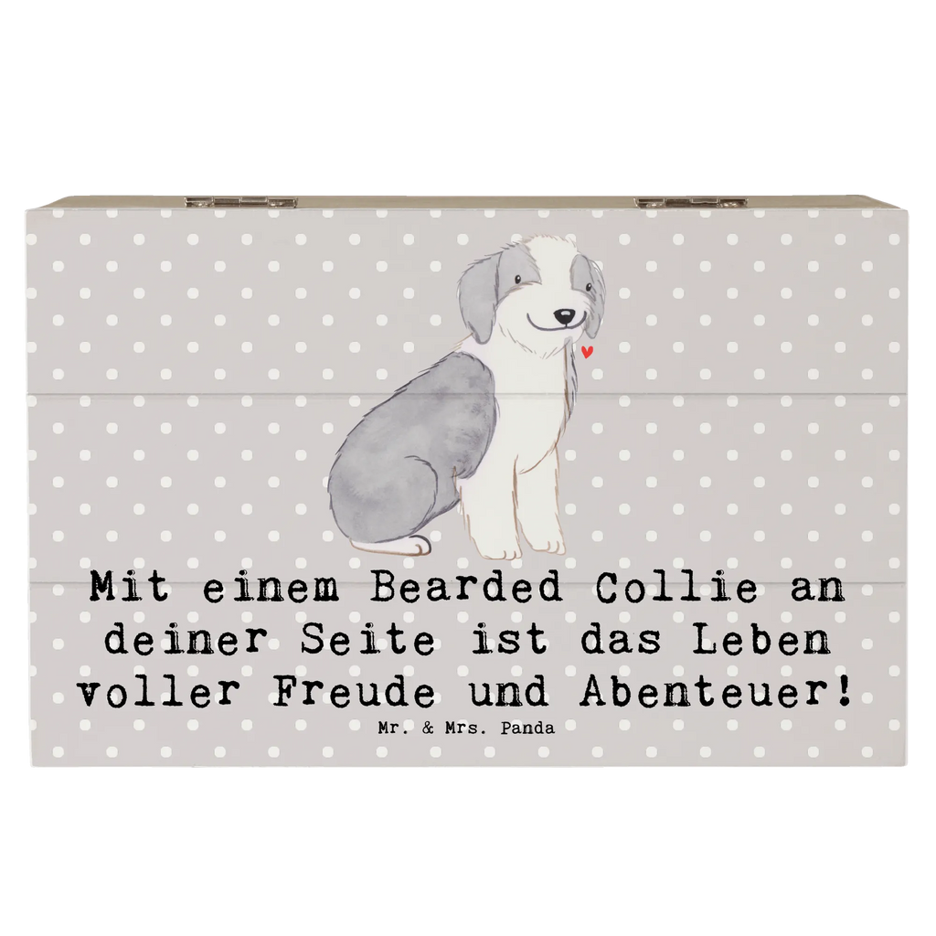 Holzkiste Bearded Collie Freund Holzkiste, Schatzkiste, Schatulle, Geschenkdose, Aufbewahrungsbox, Geschenkbox, Truhe, Erinnerungsbox, XXL, Kiste, Erinnerungskiste, Dekokiste, Hund, Hunderasse, Rassehund, Hundebesitzer, Geschenk, Tierfreund, Schenken, Welpe