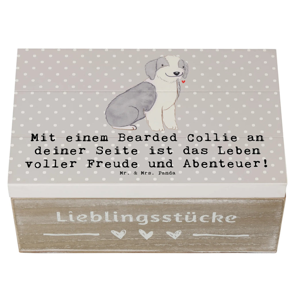 Holzkiste Bearded Collie Freund Holzkiste, Schatzkiste, Schatulle, Geschenkdose, Aufbewahrungsbox, Geschenkbox, Truhe, Erinnerungsbox, XXL, Kiste, Erinnerungskiste, Dekokiste, Hund, Hunderasse, Rassehund, Hundebesitzer, Geschenk, Tierfreund, Schenken, Welpe