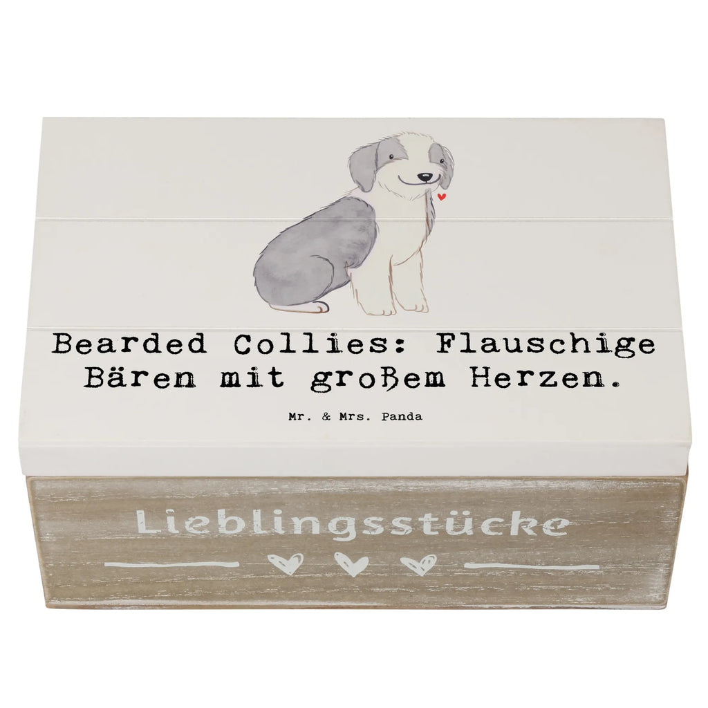 Wooden chest Bearded Collies: Flauschige Bären mit großem Herzen. Aufbewahrungsbox, Geschenkbox, Truhe, Schatzkiste, Dekokiste, Schatulle, XXL, Erinnerungsbox, Kiste, Geschenkdose, Holzkiste, Erinnerungskiste, Hund, Hunderasse, Rassehund, Hundebesitzer, Geschenk, Tierfreund, Schenken, Welpe
