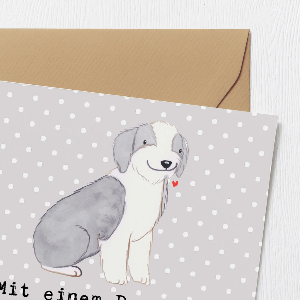 Deluxe Card Mit einem Bearded Collie an deiner Seite ist das Leben voller Freude und Abenteuer! Klappkarte, Glückwunschkarte, Hochzeitskarte, Karte, Hochwertige Grußkarte, Geburtstagskarte, Grußkarte, Hochwertige Klappkarte, Einladungskarte, Hund, Hunderasse, Rassehund, Hundebesitzer, Geschenk, Tierfreund, Schenken, Welpe