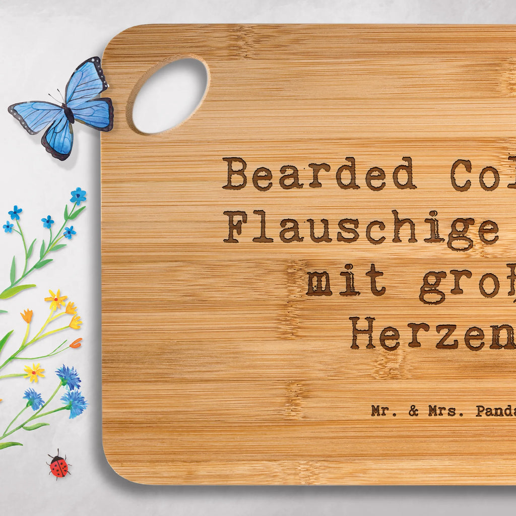 Hackbrett Spruch Bearded Collie Bärenherz Hackbrett, Frühstücksbrett, Holzbrett, Küchenbrett, Schneidebrett, Holzbrettchen, Brett, Servierbrett, Hund, Hunderasse, Rassehund, Hundebesitzer, Geschenk, Tierfreund, Schenken, Welpe