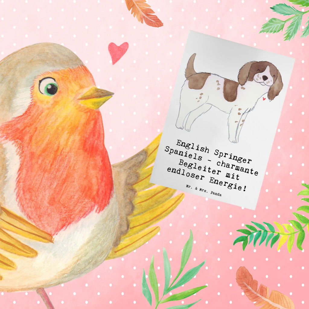 Greetings card English Springer Spaniels - charmante Begleiter mit endloser Energie! Einladungskarte, Grußkarte, Ansichtskarten, Glückwunschkarte, Karte, Hochzeitskarte, Klappkarte, Geburtstagskarte, Hund, Hunderasse, Rassehund, Hundebesitzer, Geschenk, Tierfreund, Schenken, Welpe
