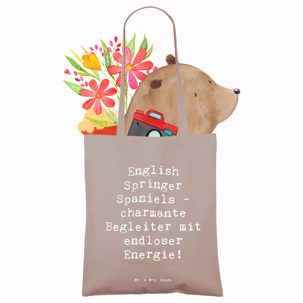 Tote bag Saying English Springer Spaniels - charmante Begleiter mit endloser Energie! Strandtasche, Jutebeutel, Shopper, Einkaufstasche, Tasche, Einkaufstüte, Schultertasche, Laptoptasche, Stofftasche, Stoffbeutel, Beuteltasche, Beutel, Badetasche, Jutetasche, Tragetasche, Umhängetasche, Hund, Hunderasse, Rassehund, Hundebesitzer, Geschenk, Tierfreund, Schenken, Welpe