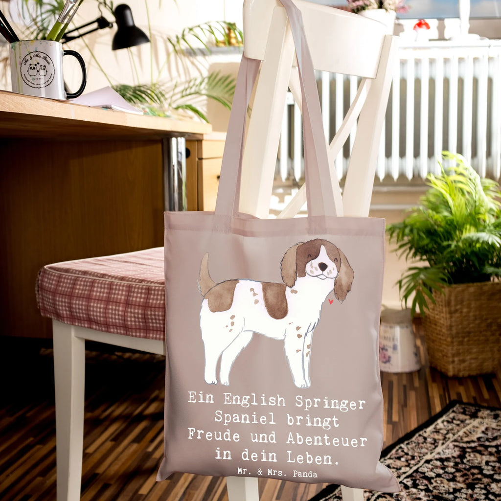 Tragetasche English Springer Spaniel Freude Beutel, Jutetasche, Stoffbeutel, Stofftasche, Jutebeutel, Badetasche, Einkaufstüte, Einkaufstasche, Tragetasche, Strandtasche, Shopper, Tasche, Umhängetasche, Laptoptasche, Schultertasche, Beuteltasche, Hund, Hunderasse, Rassehund, Hundebesitzer, Geschenk, Tierfreund, Schenken, Welpe