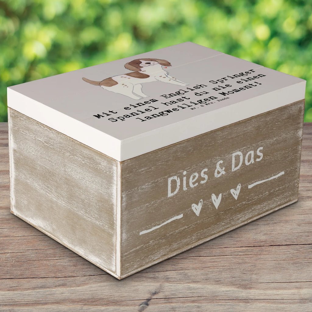Holzkiste English Springer Spaniel Spaß Dekokiste, Erinnerungsbox, Geschenkbox, Holzkiste, XXL, Erinnerungskiste, Schatulle, Kiste, Geschenkdose, Schatzkiste, Aufbewahrungsbox, Truhe, Hund, Hunderasse, Rassehund, Hundebesitzer, Geschenk, Tierfreund, Schenken, Welpe