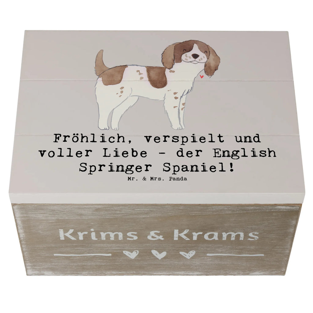 Holzkiste English Springer Spaniel Freude Holzkiste, Geschenkbox, Geschenkdose, Schatulle, Truhe, Erinnerungsbox, Dekokiste, Aufbewahrungsbox, XXL, Erinnerungskiste, Schatzkiste, Kiste, Hund, Hunderasse, Rassehund, Hundebesitzer, Geschenk, Tierfreund, Schenken, Welpe