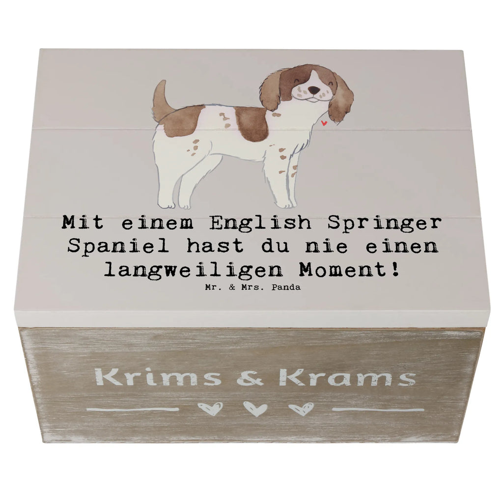 Holzkiste English Springer Spaniel Spaß Dekokiste, Erinnerungsbox, Geschenkbox, Holzkiste, XXL, Erinnerungskiste, Schatulle, Kiste, Geschenkdose, Schatzkiste, Aufbewahrungsbox, Truhe, Hund, Hunderasse, Rassehund, Hundebesitzer, Geschenk, Tierfreund, Schenken, Welpe