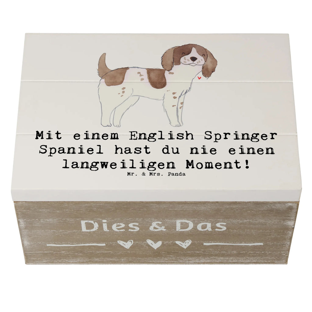 Holzkiste English Springer Spaniel Spaß Dekokiste, Erinnerungsbox, Geschenkbox, Holzkiste, XXL, Erinnerungskiste, Schatulle, Kiste, Geschenkdose, Schatzkiste, Aufbewahrungsbox, Truhe, Hund, Hunderasse, Rassehund, Hundebesitzer, Geschenk, Tierfreund, Schenken, Welpe