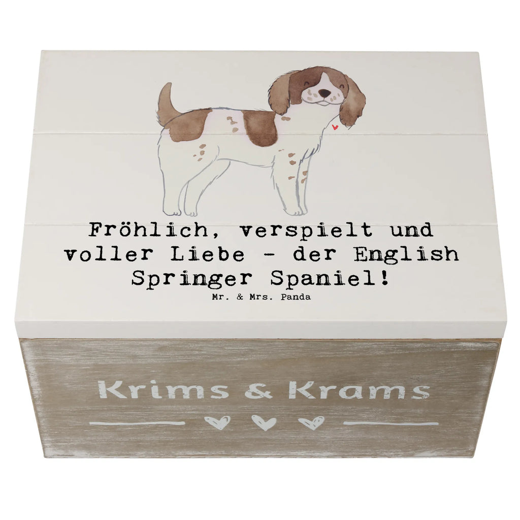 Holzkiste English Springer Spaniel Freude Holzkiste, Geschenkbox, Geschenkdose, Schatulle, Truhe, Erinnerungsbox, Dekokiste, Aufbewahrungsbox, XXL, Erinnerungskiste, Schatzkiste, Kiste, Hund, Hunderasse, Rassehund, Hundebesitzer, Geschenk, Tierfreund, Schenken, Welpe