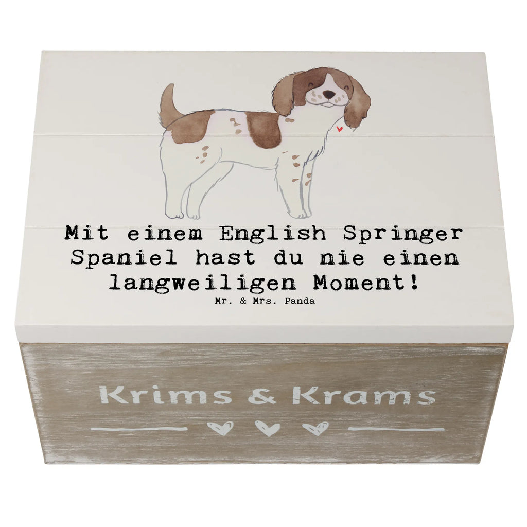 Holzkiste English Springer Spaniel Spaß Dekokiste, Erinnerungsbox, Geschenkbox, Holzkiste, XXL, Erinnerungskiste, Schatulle, Kiste, Geschenkdose, Schatzkiste, Aufbewahrungsbox, Truhe, Hund, Hunderasse, Rassehund, Hundebesitzer, Geschenk, Tierfreund, Schenken, Welpe