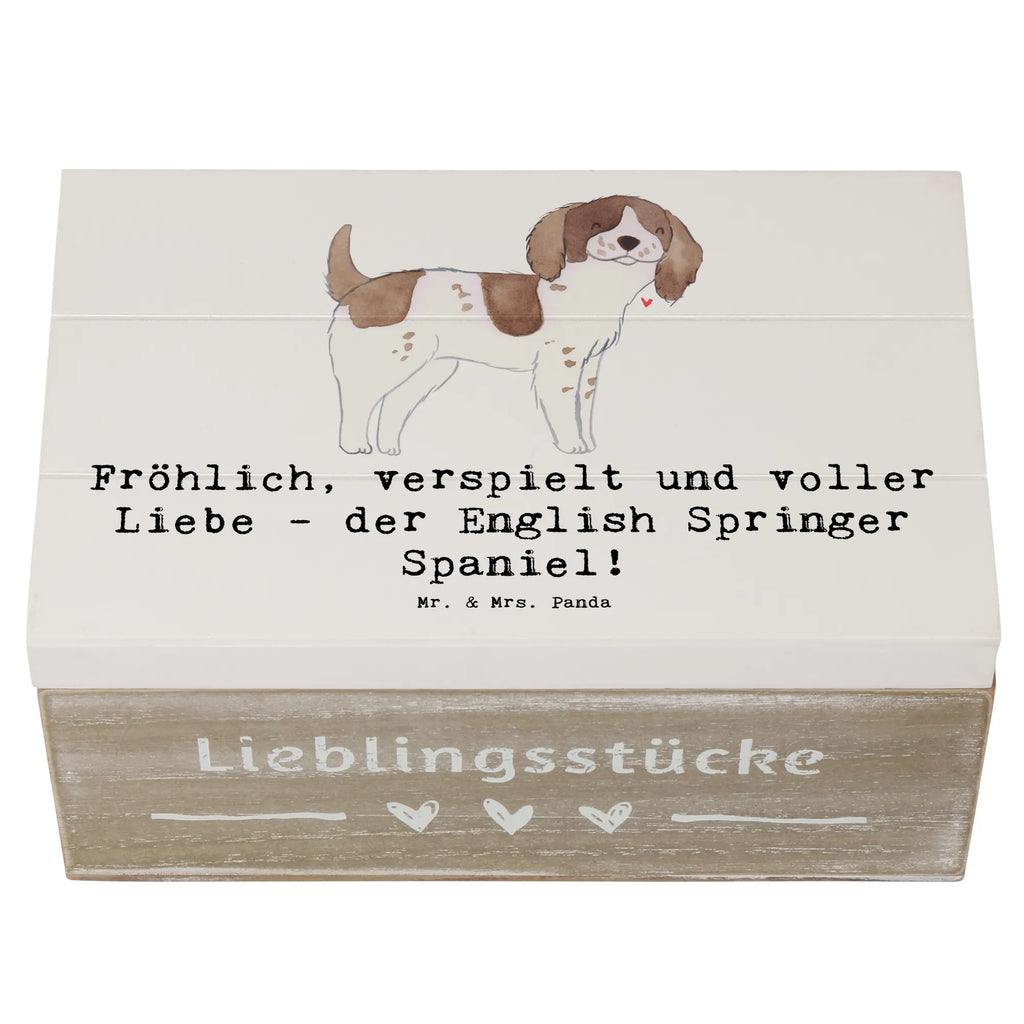 Holzkiste English Springer Spaniel Freude Holzkiste, Geschenkbox, Geschenkdose, Schatulle, Truhe, Erinnerungsbox, Dekokiste, Aufbewahrungsbox, XXL, Erinnerungskiste, Schatzkiste, Kiste, Hund, Hunderasse, Rassehund, Hundebesitzer, Geschenk, Tierfreund, Schenken, Welpe