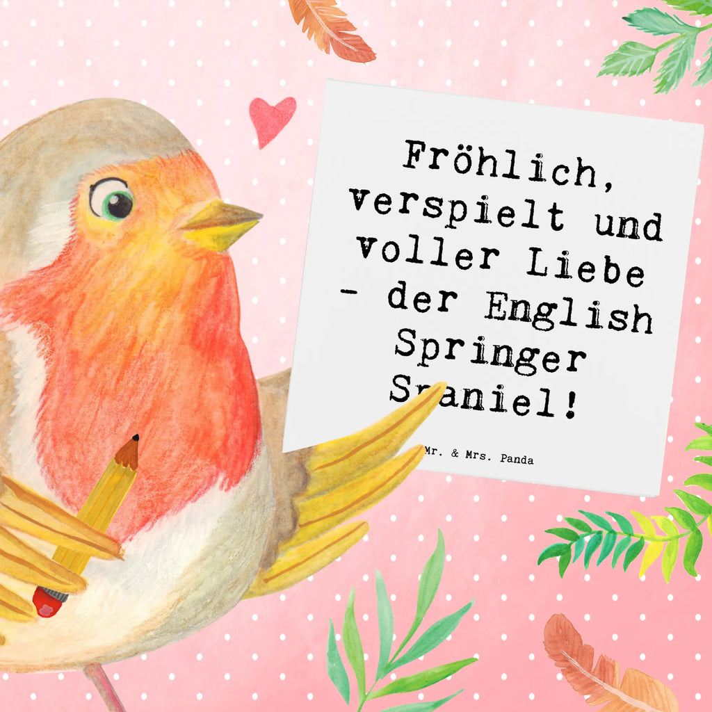 Deluxe Card Saying Fröhlich, verspielt und voller Liebe - der English Springer Spaniel! Glückwunschkarte, Grußkarte, Klappkarte, Hochwertige Klappkarte, Einladungskarte, Geburtstagskarte, Karte, Hochwertige Grußkarte, Hochzeitskarte, Hund, Hunderasse, Rassehund, Hundebesitzer, Geschenk, Tierfreund, Schenken, Welpe