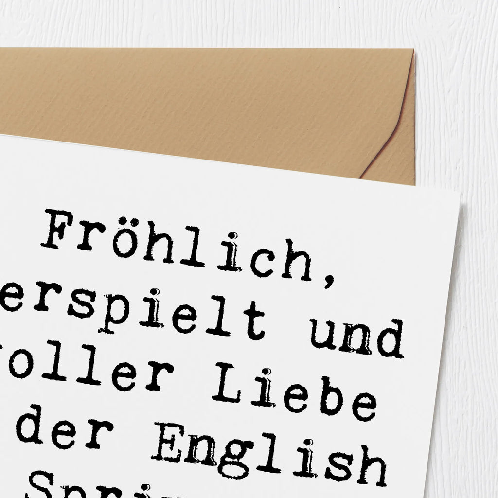 Deluxe Card Saying Fröhlich, verspielt und voller Liebe - der English Springer Spaniel! Glückwunschkarte, Grußkarte, Klappkarte, Hochwertige Klappkarte, Einladungskarte, Geburtstagskarte, Karte, Hochwertige Grußkarte, Hochzeitskarte, Hund, Hunderasse, Rassehund, Hundebesitzer, Geschenk, Tierfreund, Schenken, Welpe